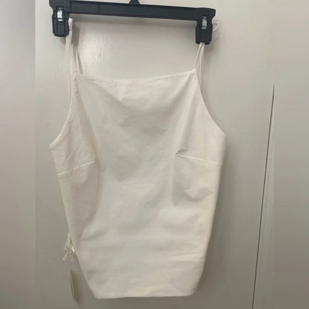 Anthropologie NWT Sleeveless Backless White Crop Top Women With Feminine Touch - Picture 5 of 8